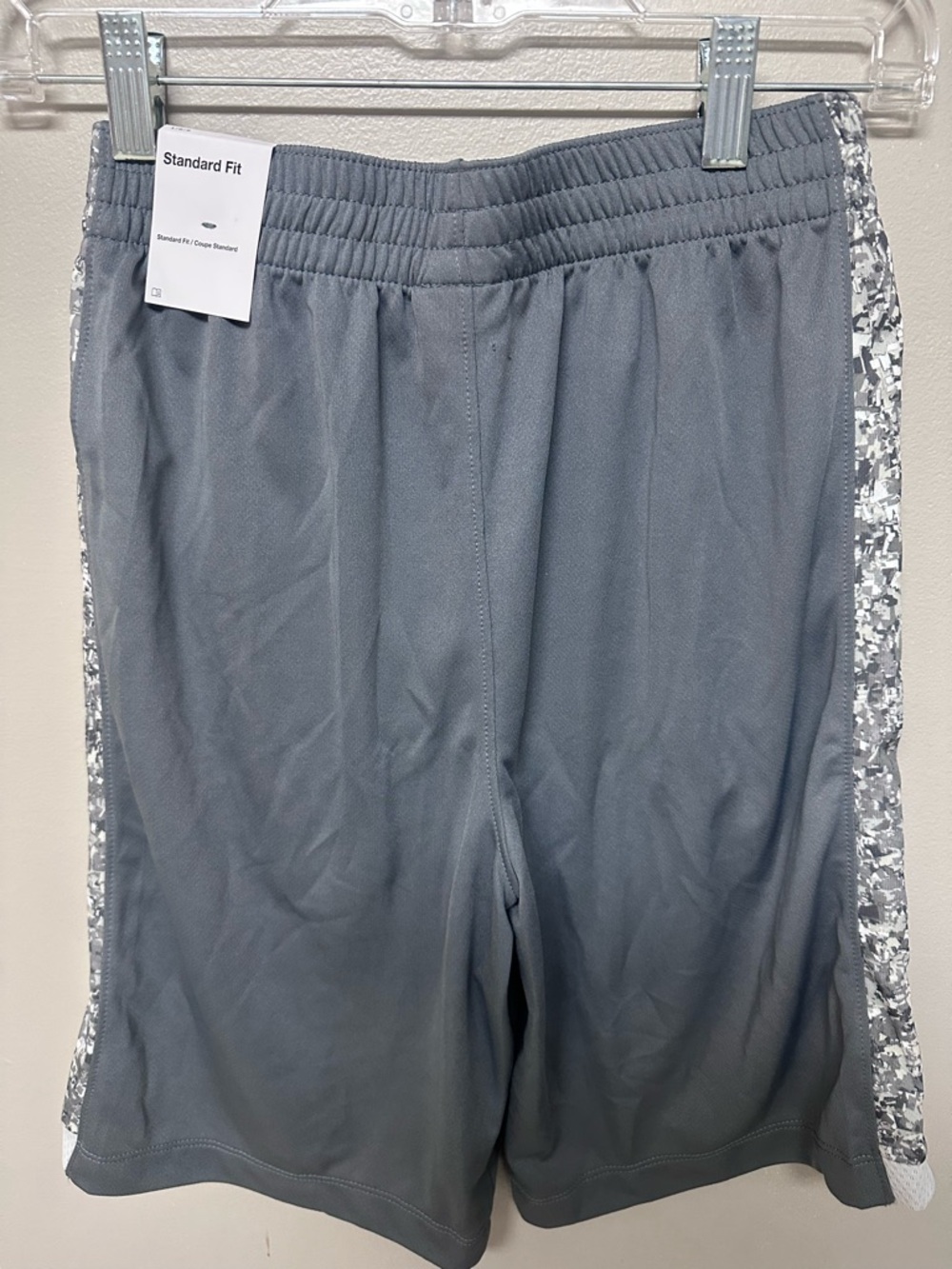 Nike Gray Boys' Training Shorts with Elastic Waist - Picture 3 of 3